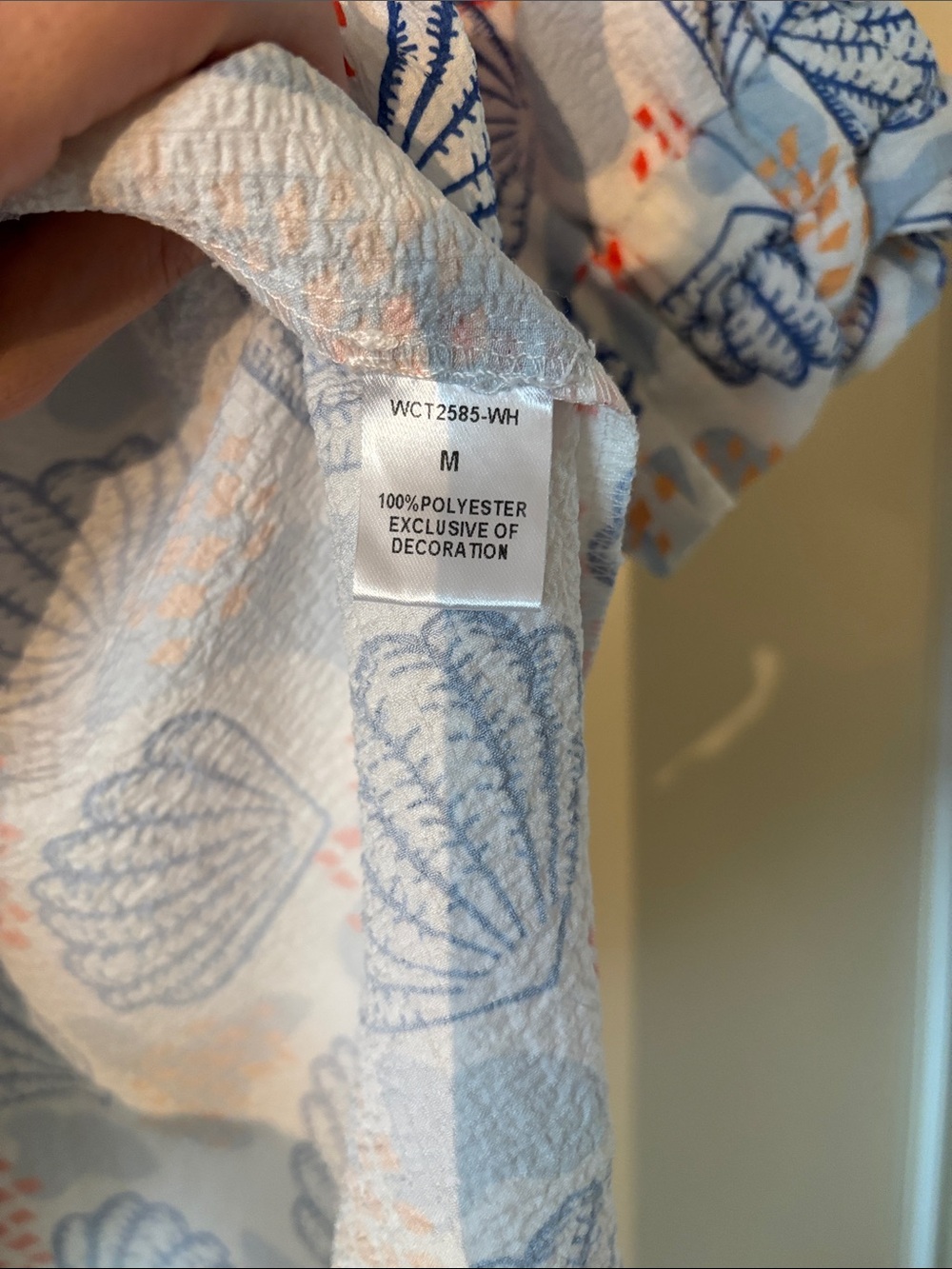 THML Shell-Print Top White, Blue & Red - Picture 5 of 8